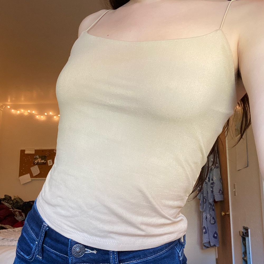 Beige Crop Top